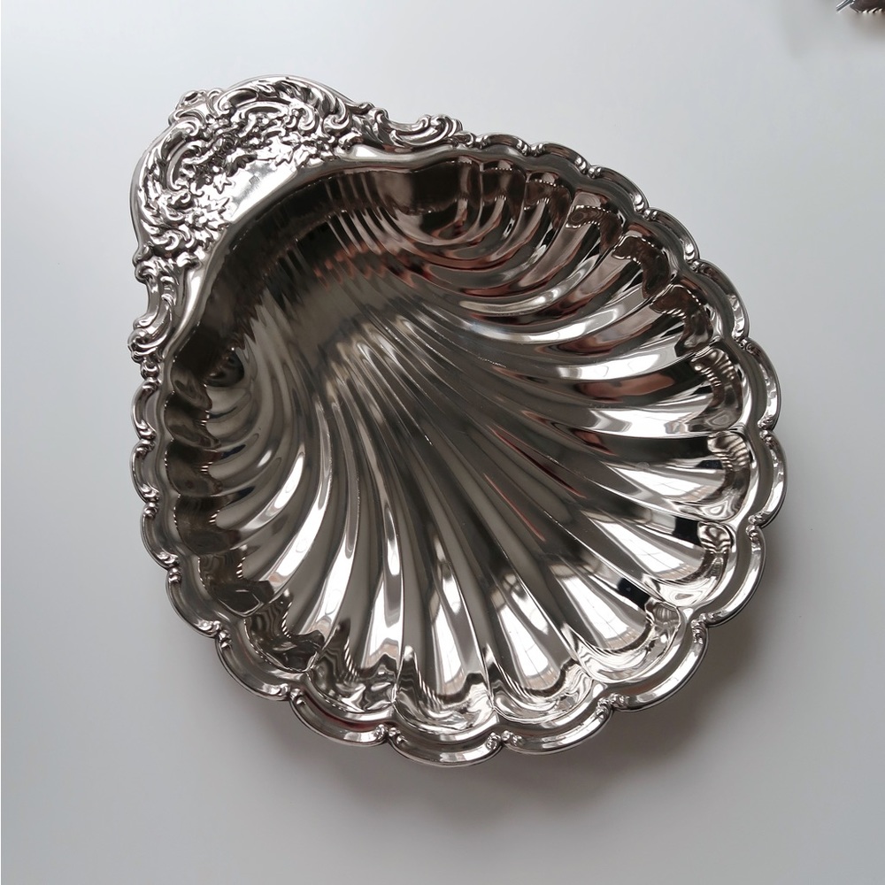 Vintage Shell Dish – Silver Plated (EP on Steel, Hong Kong) 80s-90s - Picture 4 of 8